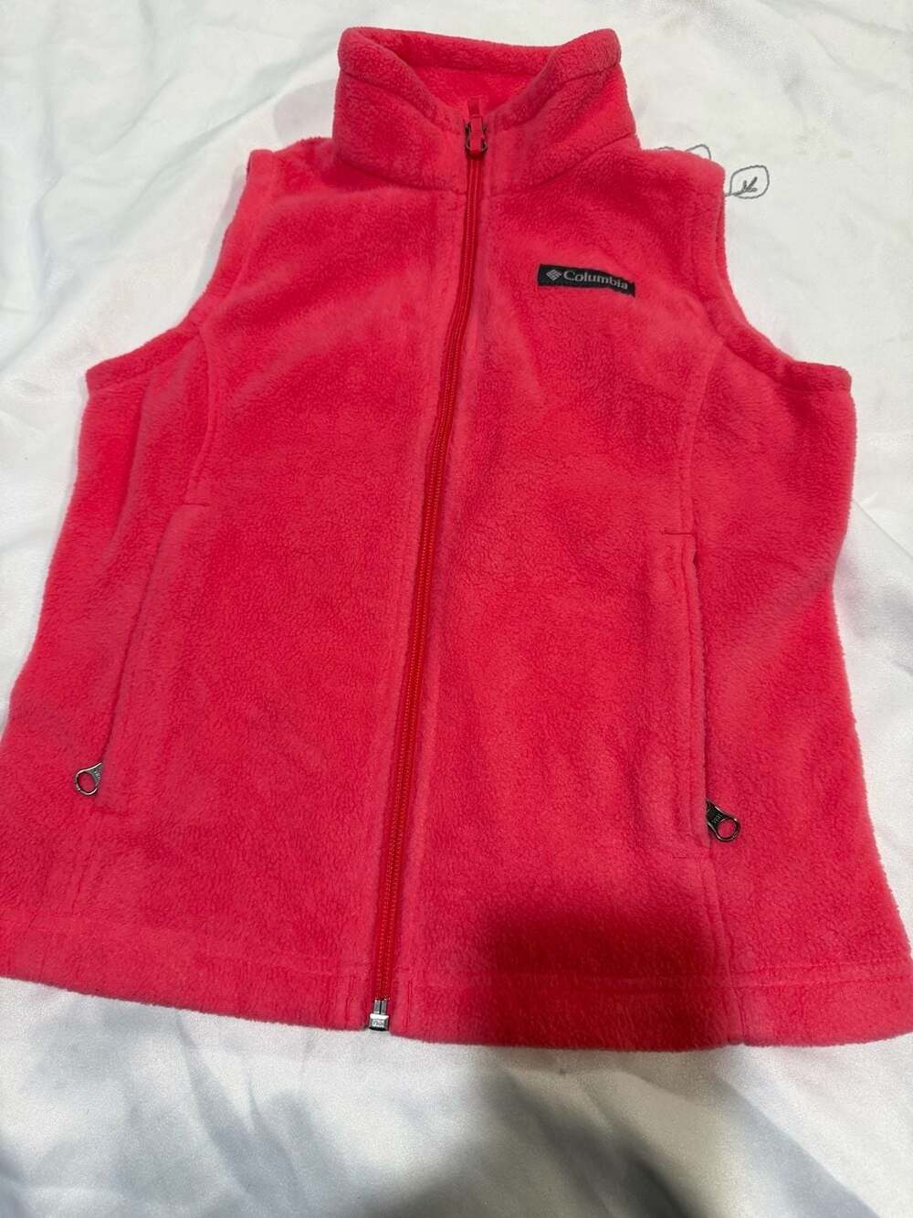 Columbia Girls Benton Springs Fleece Vest Size S 7/8 Pink